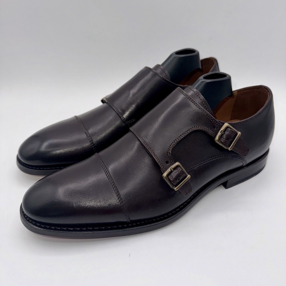 Allen Edmonds Pierce Double Monk Strap Shoes Men's Size 9 D Chestnut Brown